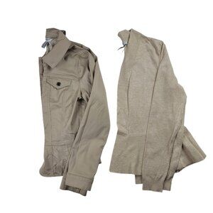 White House Black Market Tan Jacket & Open Front Cardigan Bundle